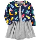 [カーターズ] カーディガン 半袖ロンパース ワンピース 2点セット ベビー服 女の子 ことり×グレー (24months(83-88cm)) [並行輸入品]