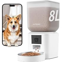 自動餌やり器 フードストッカー ペット 犬 猫 エサ イヌ ネコ 手動給餌可 Amazon | 自動給餌器 猫 犬用 カメラ付き 2.4G/5G WiFi対応 8L大容量