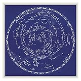 Kate and Laurel高光沢Constellationマップキャンバス壁アート 30x30 ブルー 208416