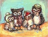 Oopsy Daisy Canvas Wall Art, Owl Family Photo, 18' x 14' [並行輸入品]