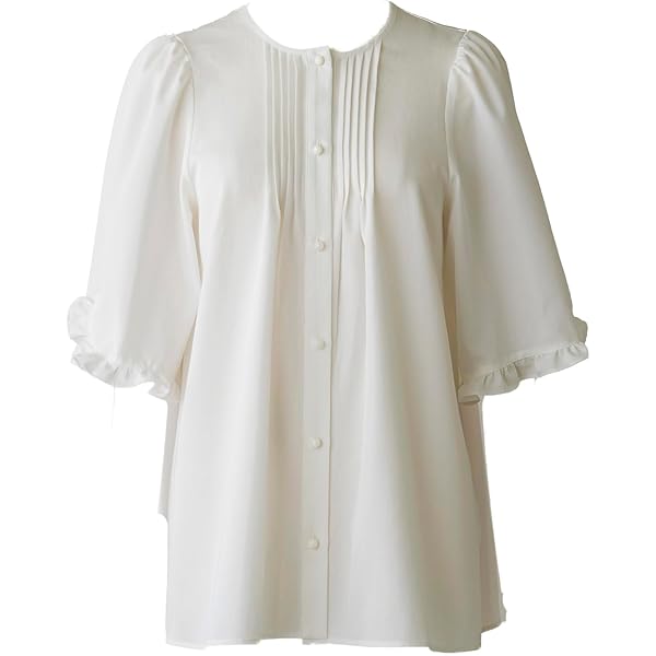 Amazon | [ソーノ] クラシック フローイングフレアブラウス レディース