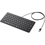 エレコム キーボード 有線 パンタグラフ ミニキーボード ブラック TK-FCP096BK