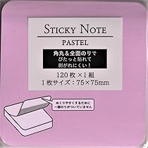 Amazon.co.jp: ふせん 全面のりタイプ 角丸 パステル 7．5×7
