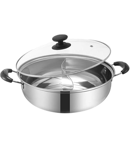 Amazon｜電磁ちり鍋3仕切29cm(9寸) 3301-0293 5267an｜しゃぶしゃぶ鍋