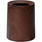 ideaco (イデアコ) フタなしゴミ箱 ローズウッド 木目 容量11.4L Tubelor HOMME(チューブラーオム)