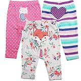 カーターズ Carter's ボディスーツ ロンパースにピッタリ ベビー ロング パンツ ボトムス 女の子 3点セット 008 (18months(78-83cm)) [並行輸入品]