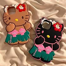 ハローキティ マルチケースL ハワイ ガングロキティ＆ダニエル ハローキティ マルチケースL ハワイ ガングロキティ＆ダニエル