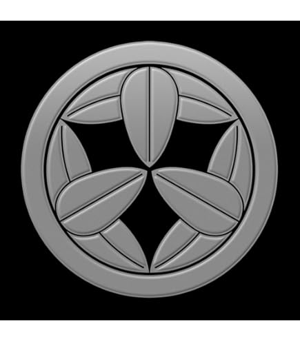 Amazon.co.jp: 家紋 蒔絵シール 家紋ステッカー「丸に九枚笹 金」55mm