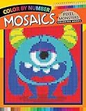 Pixel Monsters Mosaics Coloring Books: Color by Number for Adults Stress Relieving Design Puzzle Quest (Mosaics Pixel Color by Number)