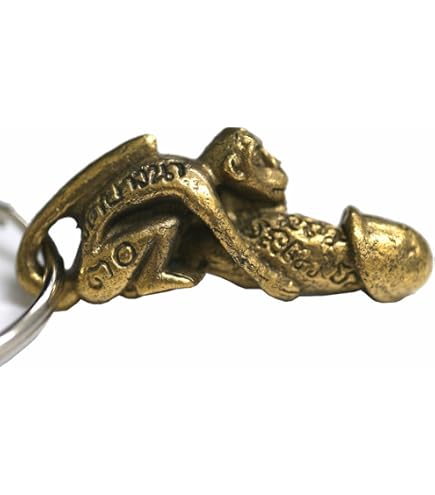 Amazon.co.jp: Brass Keychain Triple Chinko-kun / Thai Amulet
