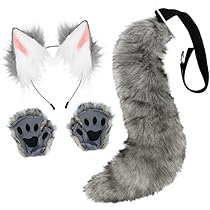 Amazon.co.jp: Colaxi コスプレ用キツネ耳と尻尾 ぬいぐるみ耳