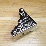 Dagly（TM）8本37ミリメートル装飾的なシルバージュエリーチェストワインギフトボックスウッド表ピクチャーFrameCornerブラケット+ネジ