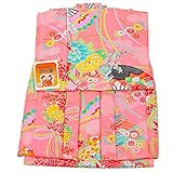モスリン 一つ身着物 -75- 女の子 初着 祝着 一つ身 友禅 産着 ウール 日本製 羊毛 1歳 ピンク 花柄
