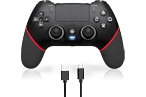 【2024春登場·PS4コントローラー】 Sungale p4コントローラー 自動連射 背面ボタン付き Bluetooth5.0 1000mAhバッテリー搭載 マクロ機能 PS4/PS4 Pro/Slim/PC対応 イヤホンジャック付き ホールスティ