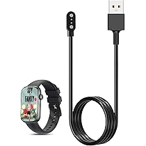 Amazon.co.jp: For Newluck スマートウォッチ 充電ケーブル ピン間の