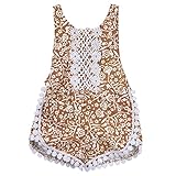 PER ベビー服　キャミソール カバーオール ロンパース　花柄 袖なし 女の子 可愛い ファッション　夏（0-24ヶ月）