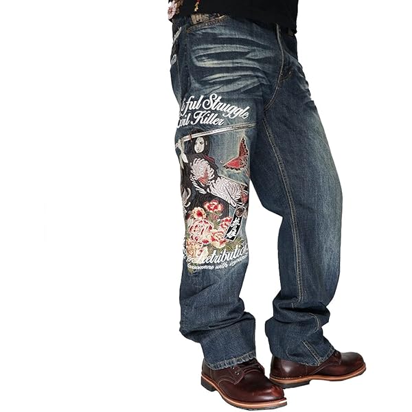 Amazon | [抜刀娘] バットウムスメ 絡繰魂 和柄 ボトム パンツ メンズ