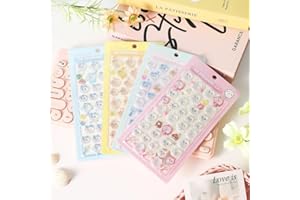loong 3dシール 実心 立体シール ぷくぷくぷっくり かわいい 4枚セット 立体 おしゃれ デコシール ごほうび 子供 貼り付け可能 贈り物 手帳 携帯 DIY用 手帳用 貼り付け可能 女の子