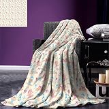 smallbeefly Baby Throw Blanket抽象Chick Design with PlaidパターンバタフライGiant Egg面白い暖かいマイクロファイバーすべてシーズン毛布ベッド