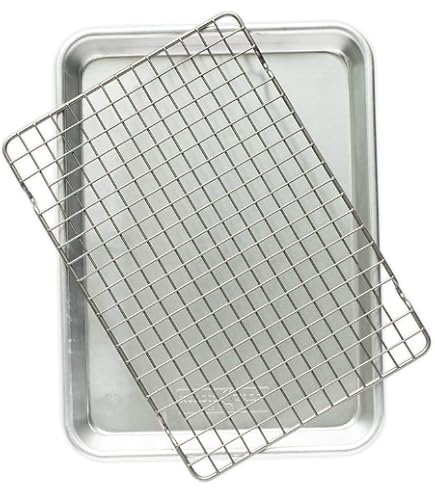 KITCHENATICS Stainless Steel Round Cooling Rack Set (3-Piece) - Fits Half Sheet Pans, Oven & Grill Safe
