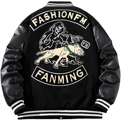 Amazon | [VIIBOY] レザースタジャン スタジアムジャケット 本革 本革