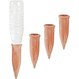 Raffume 自動水やり器 4本セット 留守中も安心 自動給水器 植物 水やり 留守 ペットボトル 植木鉢 自動水やり