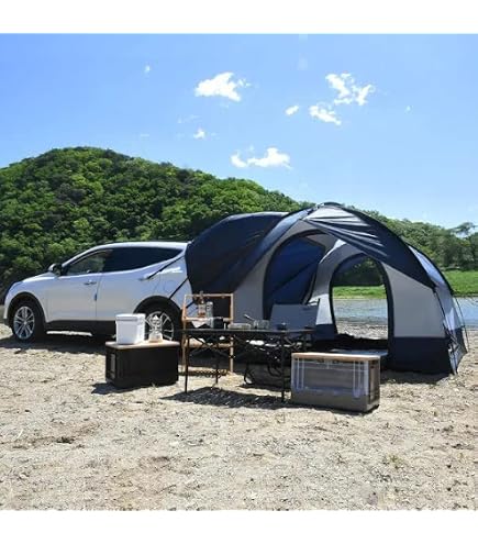 Amazon.co.jp: 黒とグレー リアゲート ハッチバックテント 車中泊