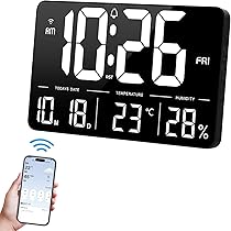 Amazon.co.jp: DFBL Wi-Fi 時計 デジタル時計 壁掛け 大型 LED