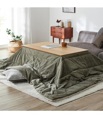 Amazon.co.jp : [ベルメゾン] こたつ 薄型 節あり オーク材 こたつ