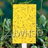 10枚入り 150 x 250mm 黄色 害虫 捕獲 粘着紙 安全無害・簡単取付 強力 捕獲粘着 シート イエロー トラップ ベランダ 菜園 園芸 畑 害虫駆除 龜旅