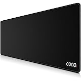 [Amazonブランド] Eono(イオーノ) - マウスパッド 大型 ゲーミング オフィス最適 レーザー 光学式マウス対応 防水 滑り止め 水洗い - 布製，ブラック