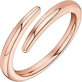 PAVOI 14K Gold Plated Open Twist Eternity Band for Women