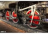 lhdlilyレトロ3d Trainヘッド壁紙壁画TrainテーマレストランカフェKTVバー背景壁壁紙 LHDLily-561616981-9574