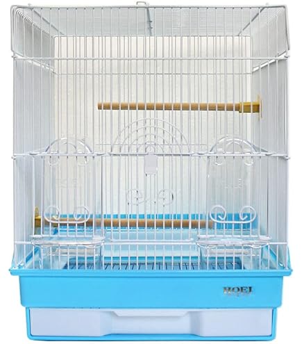 Amazon | ホーエイ 鳥かご 35角型 35‐PS ブルー/ピンク | HOEI