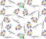 自閉症ファブリック – Autism Awareness Puzzle Pieces – Designed by hot4tees _ BG @ yahoo _ Com – ファブリックPrinted