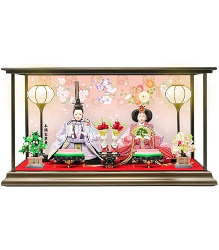 Amazon | 雅なこころ 御雛 ガラスケース雛飾り 五人 【雛人形ケース