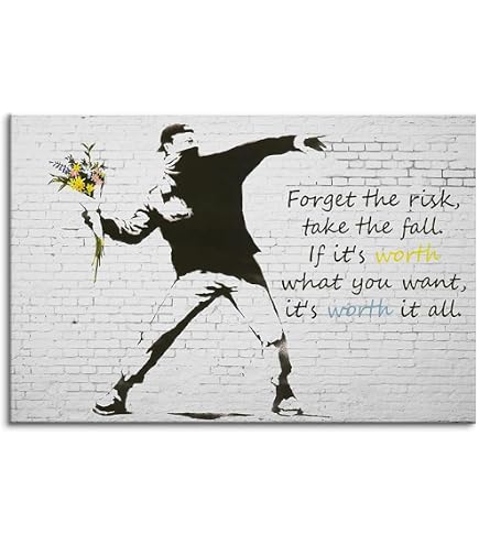 Amazon.co.jp: 7 CANVAS Banksy バンクシー パンダが銃を持つ ポスター