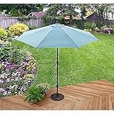 Aqua Blue 9 Foot Adjustable Tilt Patio Umbrella Outdoor Home Furniture Garden
