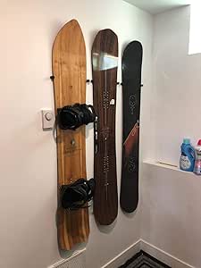 Amazon Co Jp Hotimer スノーボード壁マウントセット スキーストレージラック 水平ディスプレイ 壁掛けハンガー 3個パック スポーツ アウトドア