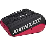 ダンロップ(DUNLOP) テニス バッグ ラケットバッグ ラケット12本収納可能 ブラック×レッド(085) DTC2180