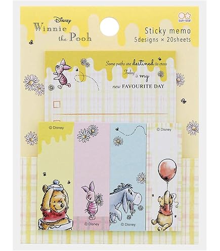 Amazon.co.jp: くまのプーさん ふせん メモ 2絵柄 東京ディズニー