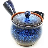 【 2020年最新急須 】湯切れ抜群の大口急須 使いやすさNo.1 / 青 瑠璃色 洗いやすい/常滑焼 きゅうす 400ml 日本製 きつさこ仕様