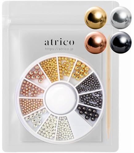 Amazon.co.jp: ネイル メタル パーツ 51 ハーフ ブリオン ラウンド