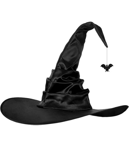 Amazon.co.jp: 魔女の帽子 ユニセックスハロウィーン角度の魔女帽子黒