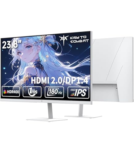 Amazon.co.jp: cocopar モニター 白 ゲーミングモニター 200Hz/180Hz