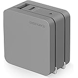 DIGIFORCE PD 急速 充電器 65W Type-C GaN 窒化ガリウム USB-A USB-C 2ポート 折畳式 acアダプター チャコールグレー