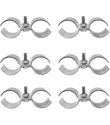 1-3/8 Chain Link Fence Panel Clamps,Galvanized Fence Dog Kennel Clamps,Saddle Clamps , 8pcs for 32mm Pipe Panel Frames