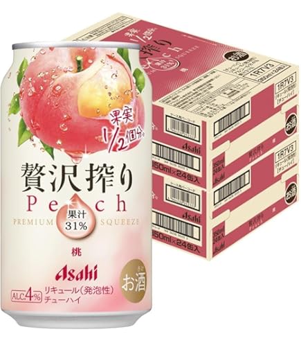 Amazon.co.jp: アサヒ 贅沢搾り 桃 500ml×48本/2ケース : 食品・飲料・お酒