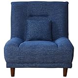 大川家具 ハイバックファブリック張り木製脚付1人掛けソファ ブルー SNS19556044 代引不可 ポイント10倍