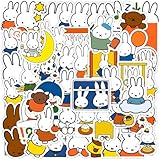 ミッフィー ボリス MIFFY アニメステッカー 可愛い おしゃれ DIYステッカー スーツケースステッカー スノーボード スーツケース ギター 車 バイク ヘルメット パソコン 携帯ノート ステッカー 防水 素材 テープ シール 子供 学生 記念日 ギフト 誕生日 プレゼント贈り物 MIFFY 60pcs